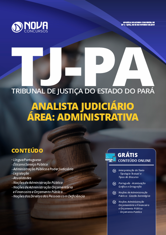 Apostila TJPA Analista Judiciário Área Administrativa Apostila TJPA Analista Judiciário Área Administrativa