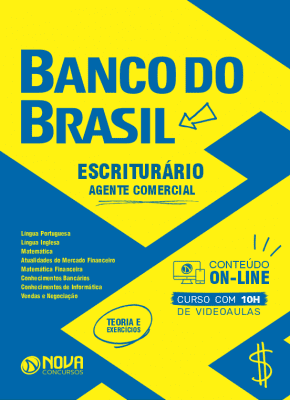 Apostila Banco do Brasil em PDF 2021 - Escriturário - Agente Comercial