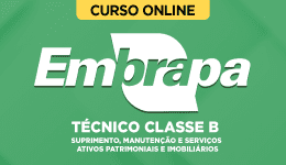 Curso online Curso Embrapa - Técnico Classe B - Suprimento, Manutenção e Serviços - Ativos Patrimoniais e Imobiliários - Nova Concursos