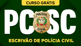 Capa do produto Curso Grátis PC-SC - Escrivão de Polícia Civil