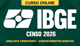 Curso online Curso IBGE - Censo 2026 - Analista Censitário - Conhecimentos Básicos - Nova Concursos