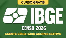 Capa do produto Curso Grátis - IBGE Censo 2026 - Agente Censitário Administrativo