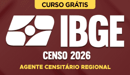 Capa do produto Curso Grátis - IBGE Censo 2026 - Agente Censitário Regional